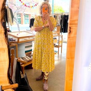 Matta Golden Patterned Maxi Dress
